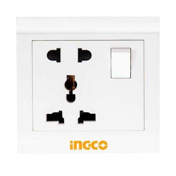 Ingco Switches & Sockets Ingco 16A 1-Gang 2 & 3 Pin Switched Universal Socket - HESST1116A