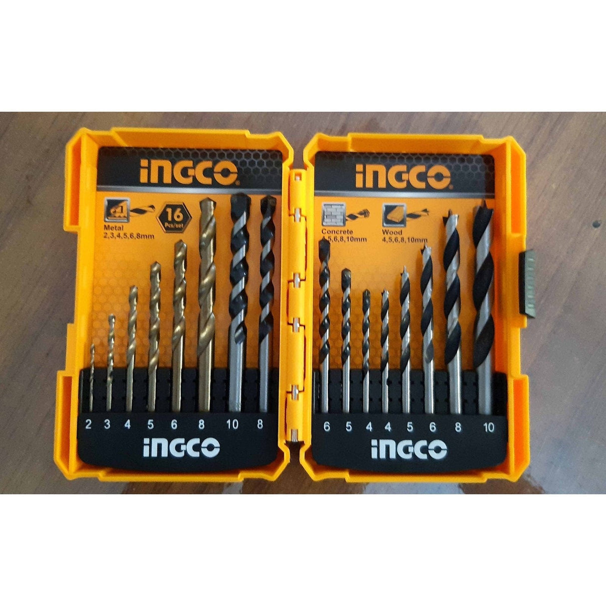 Ingco Drill Bits Ingco 16pcs Metal, Concrete And Wood Drill Bit Set - AKD9165