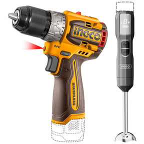 Ingco Drill Ingco 16V Lithium-Ion Cordless Drill & Hand Blender Combo Kit - CKLI1628