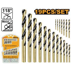 Ingco Drill Bits Ingco 19 Pieces HSS Twist Drill Bits Set - AKDB9190