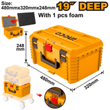 Ingco Tool Boxes Bags & Belts Ingco 19" Stackable Tool Box  With Plastic Claps 25KG  - PBXS103