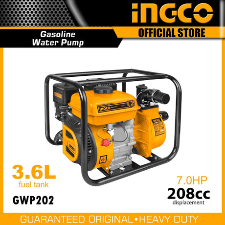 Ingco Gasoline Water Pump Ingco 2" Gasoline Water Pump - GWP202