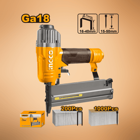 Ingco Nailer & Stapler Ingco 2-in-1 Combo Brad Nailer and Stapler 15-50mm - ACN50401