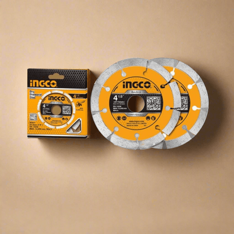 Ingco Grinding & Cutting Wheels Ingco 2-Piece 4.5" Wet & Dry Diamond Disc – DMD0111523