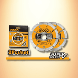 Ingco Grinding & Cutting Wheels Ingco 2-Piece 4.5" Wet & Dry Diamond Disc – DMD0111523
