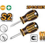 Ingco Screwdrivers Ingco 2 Piece Screwdriver Set - HKSDS2228
