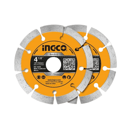 Ingco Grinding & Cutting Wheels Ingco 2-Pieces 4.5"/115mm Wet & Dry Diamond Disc - DMD0111523