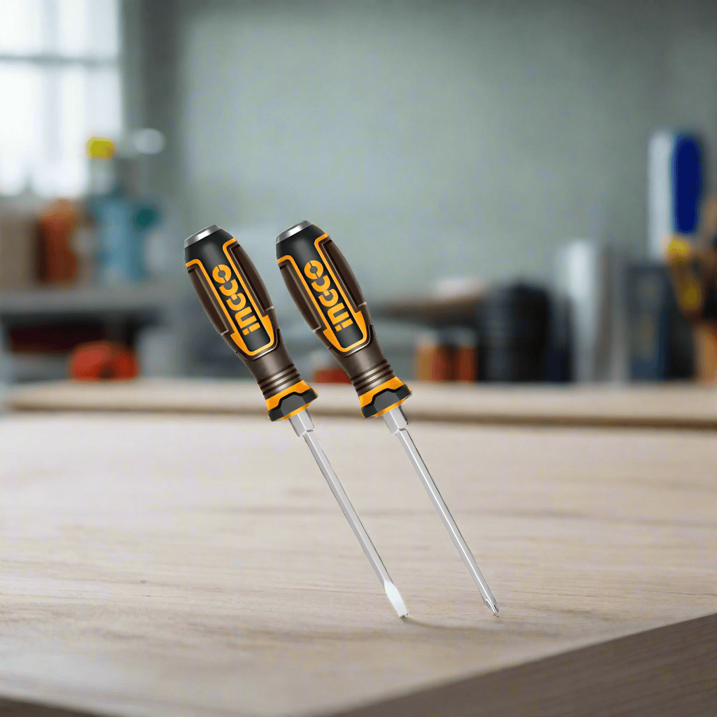 Ingco Screwdrivers Ingco 2 Pieces Go-Through Screwdriver Set - HGTST0208