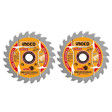 Ingco Grinding & Cutting Wheels Ingco 2-Pieces Ultra-thin TCT Saw Blade Set - TSB1853