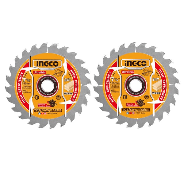 Ingco Grinding & Cutting Wheels Ingco 2-Pieces Ultra-thin TCT Saw Blade Set - TSB1853