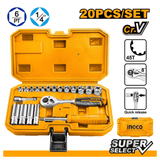 Ingco Wrenches Ingco 20 Pieces 1/4" Socket Wrench Set - HKTS14201