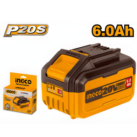 Ingco Batteries & Chargers Ingco 20V 6.0Ah Lithium-Ion Battery Pack - FBLI2060