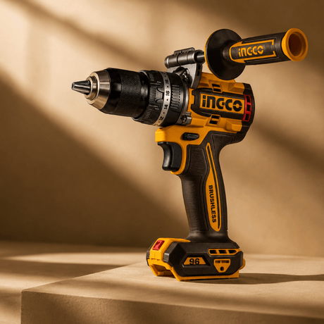 Ingco Tools Ingco 20V Brushless Cordless Impact Drill 96Nm with 2 Batteries, Charger & Drill Bits - CIDLI209686