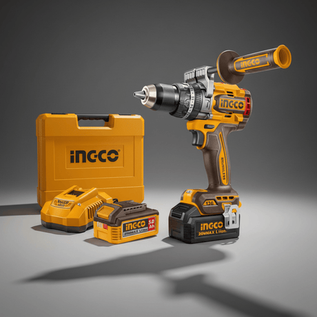 Ingco Drill Ingco 20V Brushless Cordless Impact Drill Kit 136Nm with 2 × 5.0Ah Batteries & Charger - CIDLI201368