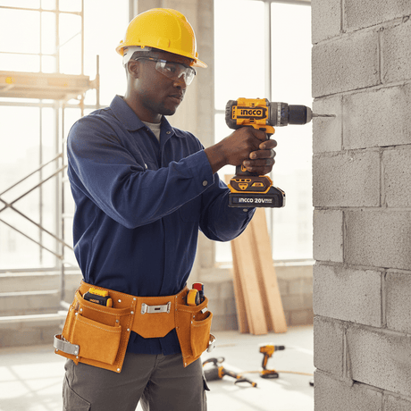 Ingco Drill Ingco 20V Brushless Cordless Impact Drill Kit 86Nm with 2 × 2.0Ah Batteries, Charger & Drill Bits - CIDLI208688