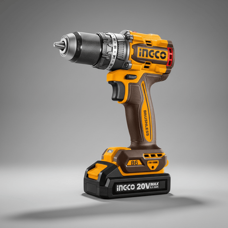 Ingco Drill Ingco 20V Brushless Cordless Impact Drill Kit 86Nm with 2 × 2.0Ah Batteries, Charger & Drill Bits - CIDLI208688
