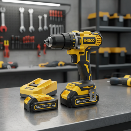 Ingco Drill Ingco 20V Brushless Impact Drill 86Nm 30000 bpm With Two 2.0Ah Batteries - CIDLI208687