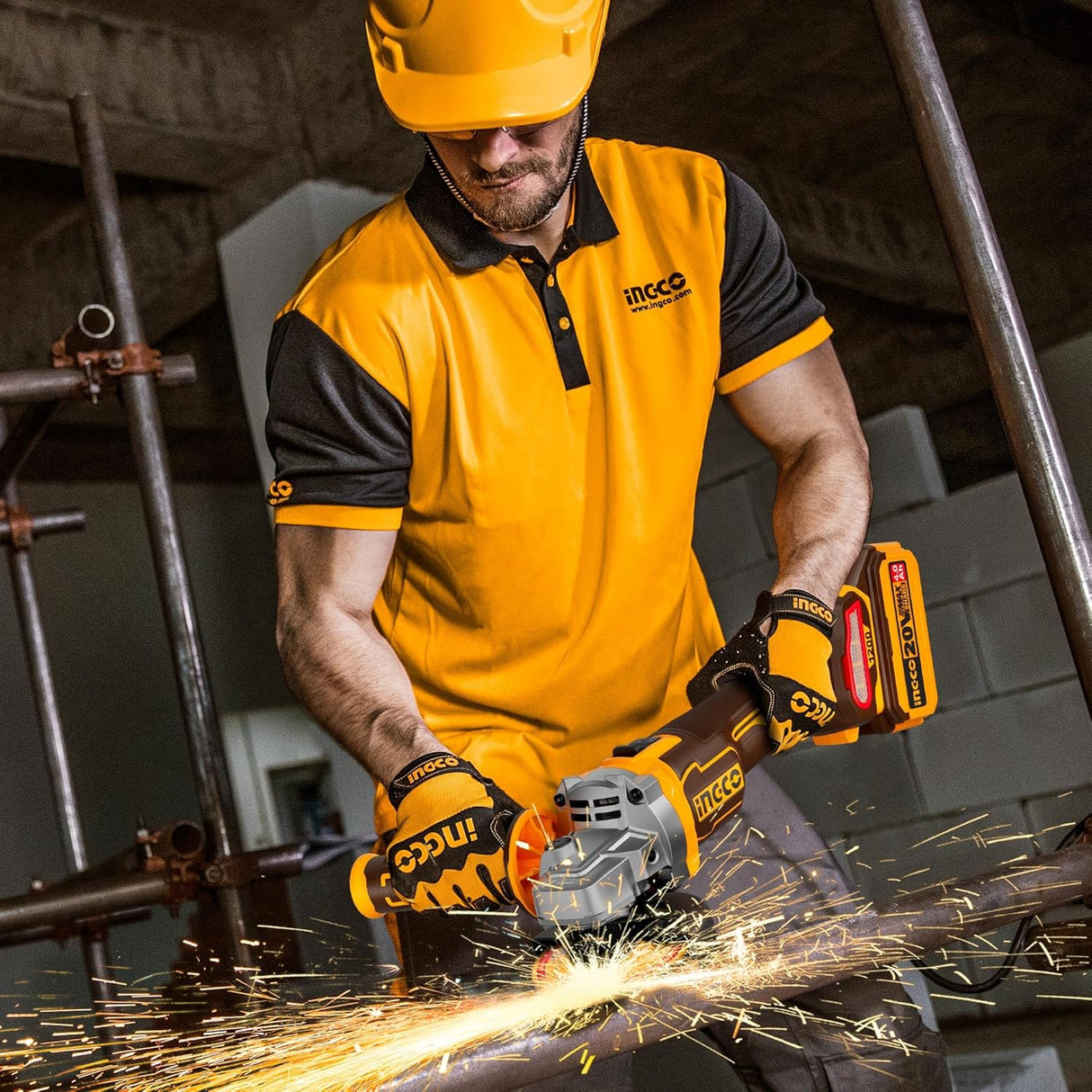 Ingco Grinder Ingco 20V Brushless Motor Cordless Angle Grinder - CAGLI2211532