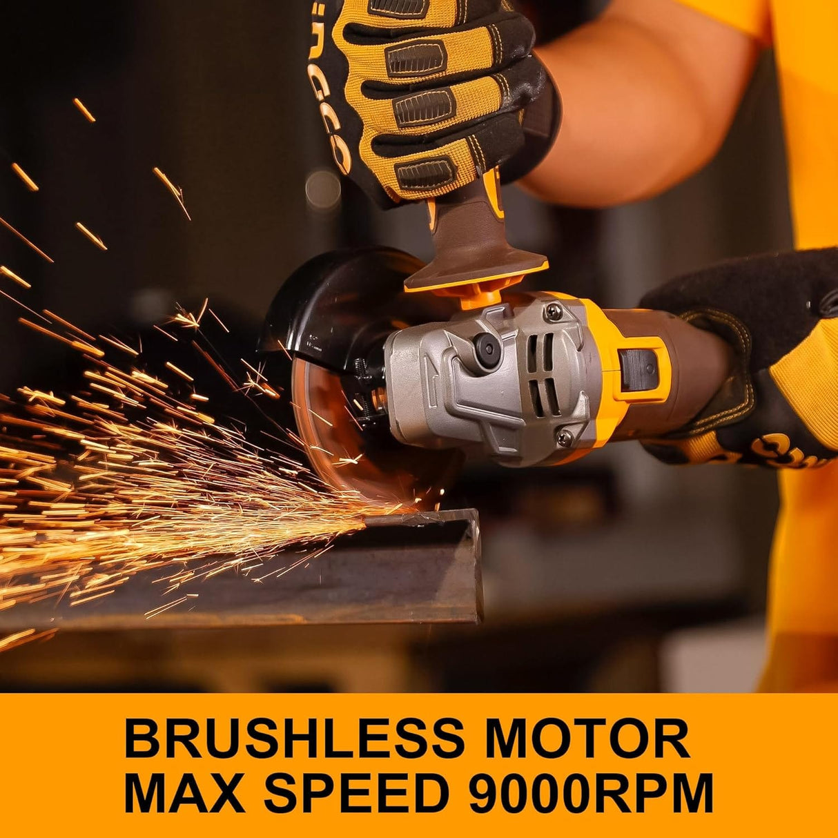 Ingco Grinder Ingco 20V Brushless Motor Cordless Angle Grinder - CAGLI2211532