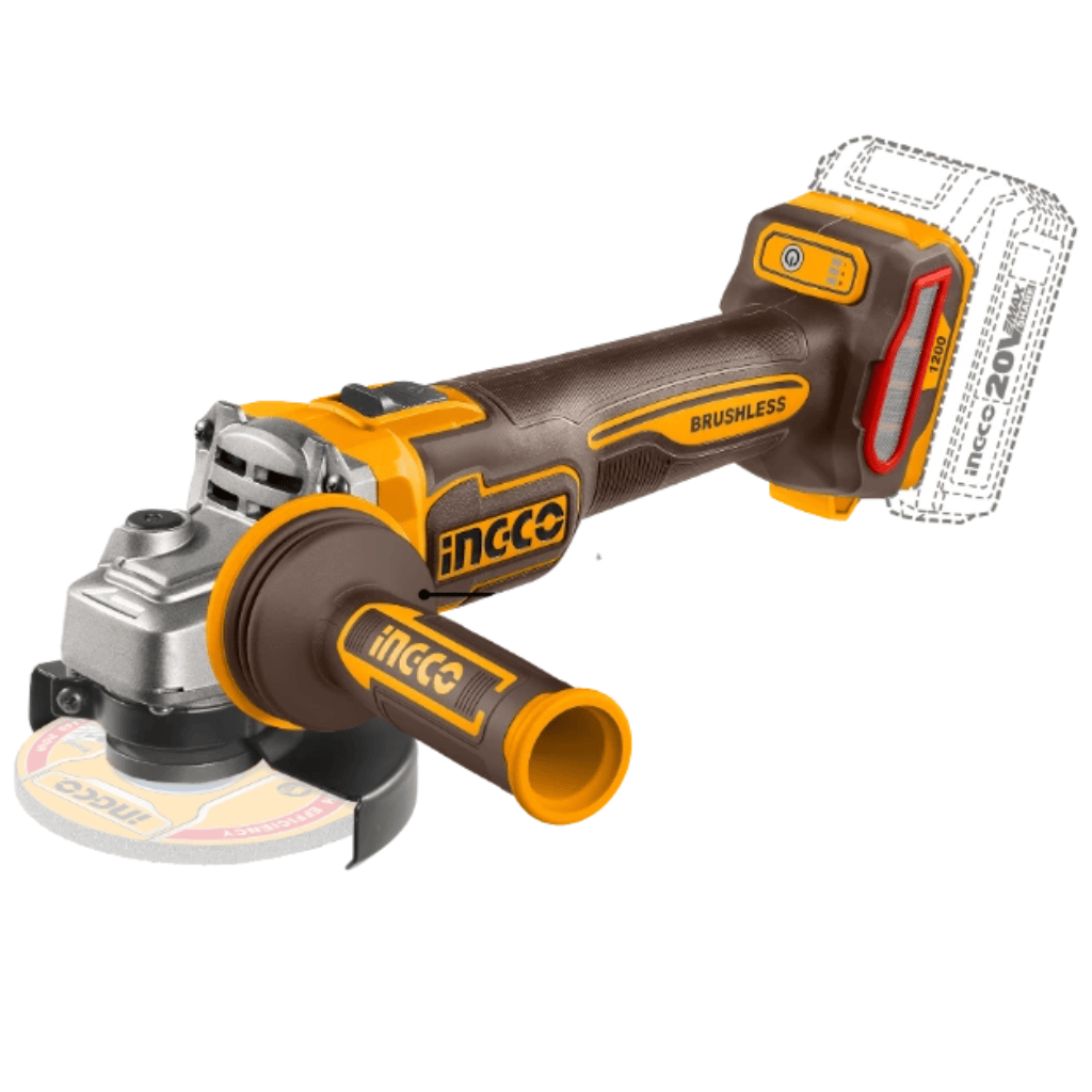 Ingco Grinder Ingco 20V Cordless Angle Grinder 1200w Without Battery And Charger  – CAGLI212025