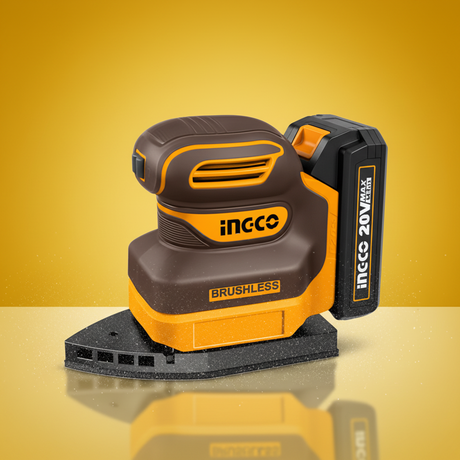 Ingco Grinder Ingco 20V Cordless Brushless Palm Sander With 2.0Ah Battery - CPSLI20241