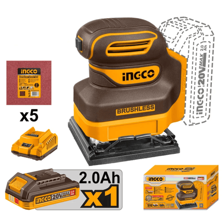 Ingco Grinder Ingco 20V Cordless Brushless Sheet Sander - CSHSLI20241