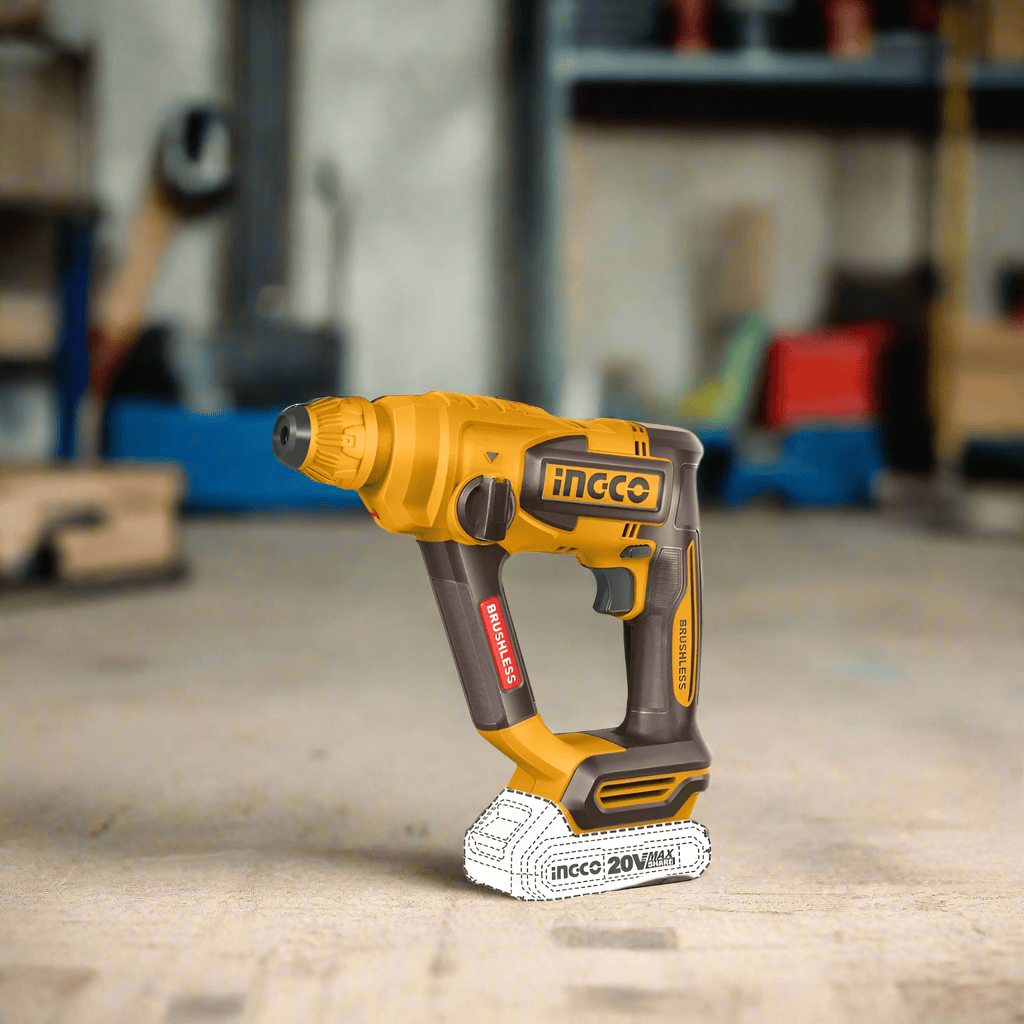 Ingco Drill Ingco 20V Cordless Rotary Hammer Drill With Battery And Charger - CRHLI201881