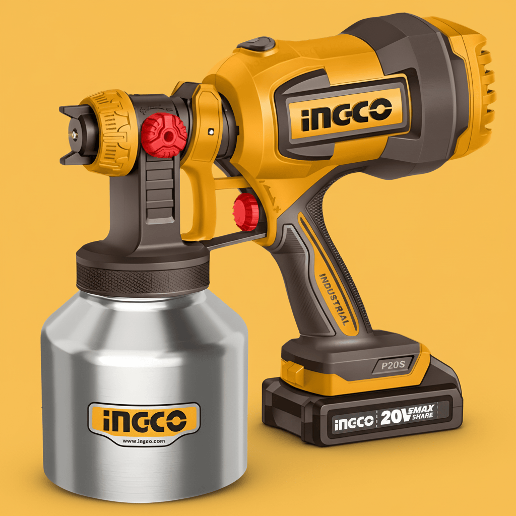 Ingco Spray Gun Ingco 20V Cordless Spray Gun Without Battery & Charger - CSGLI20041