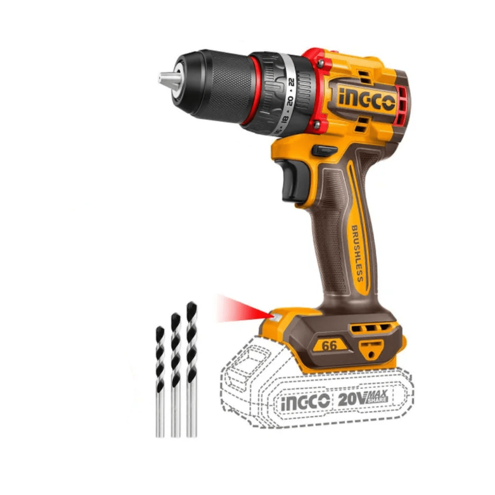 Ingco Power Tool Combo Kit Ingco 20V Lithium-Ion Cordless Angle Grinder & Hammer Impact Drill Combo Kit - CKLI20273