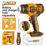 Ingco Heat Gun Ingco 20V Lithium-Ion Cordless Heat Gun - HGLI2006