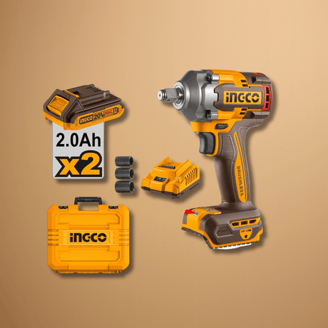 Ingco Impact Wrench & Driver Ingco 20V Lithium-Ion Cordless Impact Wrench with Brushless Motor – CIWLI2040