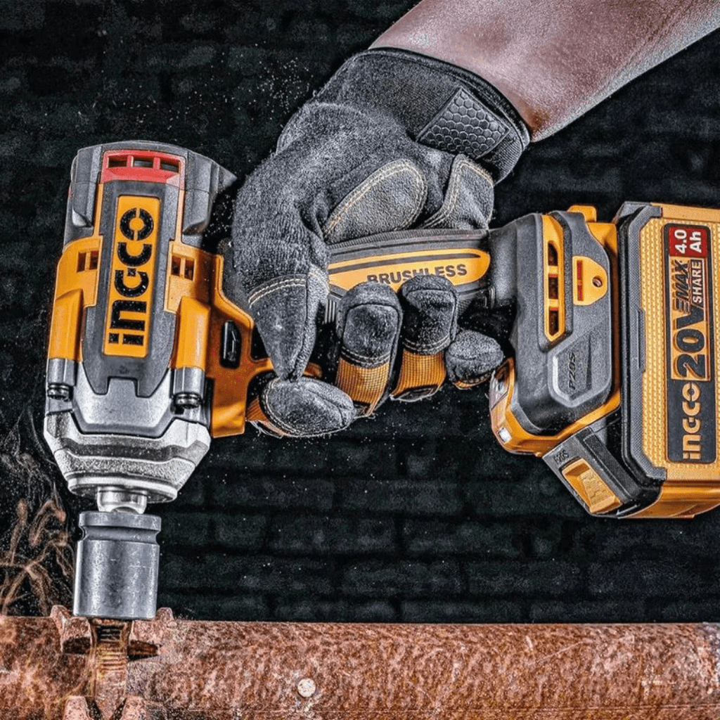 Ingco Impact Wrench & Driver Ingco 20V Lithium-Ion Cordless Impact Wrench with Brushless Motor – CIWLI2040