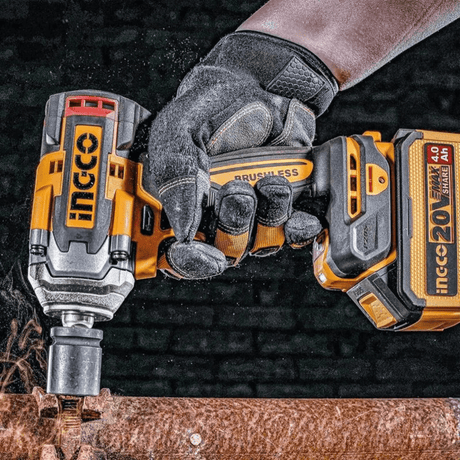 Ingco Impact Wrench & Driver Ingco 20V Lithium-Ion Cordless Impact Wrench with Brushless Motor – CIWLI2040