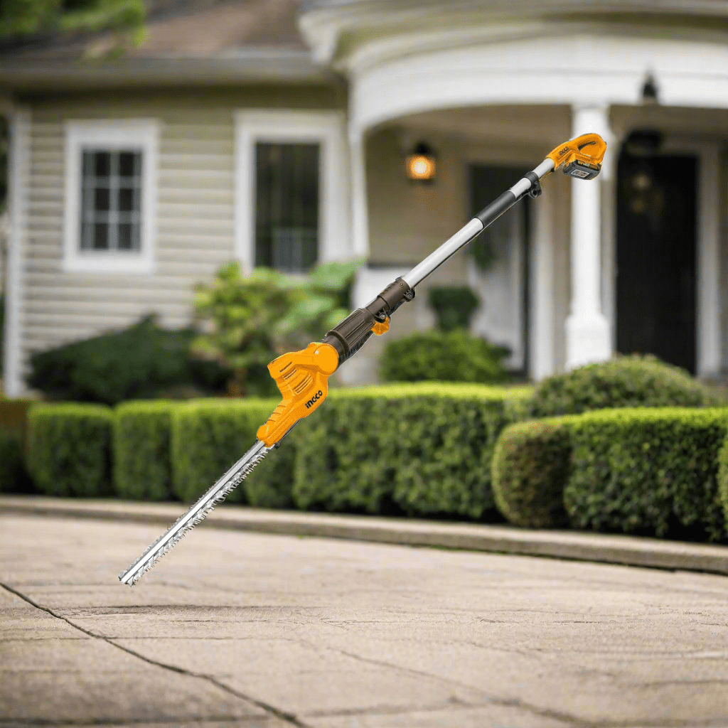 Ingco Trimmer Ingco 20V Lithium-Ion Cordless Pole Hedge Trimmer with 2.0Ah Battery & Charger – CPHT2016012