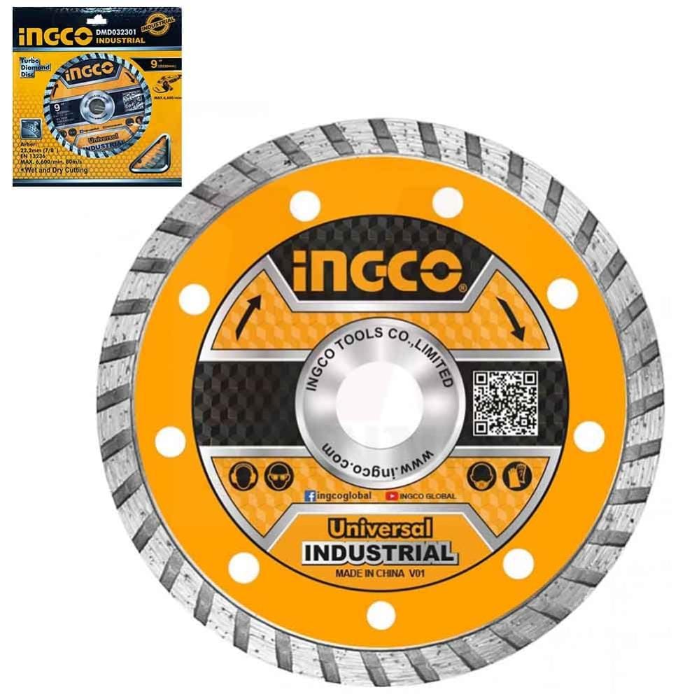 Ingco Grinding & Cutting Wheels Ingco 230 (9") x 22.2mm Turbo Diamond Disc - DMD032301