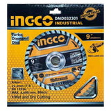 Ingco Grinding & Cutting Wheels Ingco 230 (9") x 22.2mm Turbo Diamond Disc - DMD032301