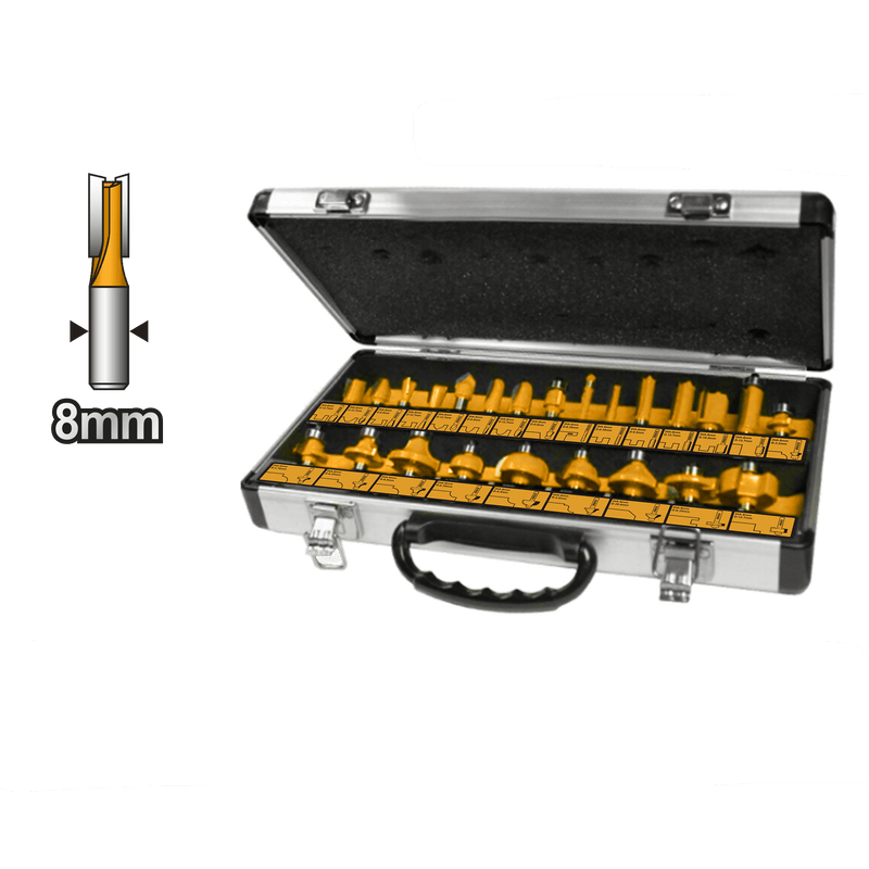Ingco 24 Pieces Router Bits Set 6mm & 8mm - AKRT24061 & AKRT24081 ...