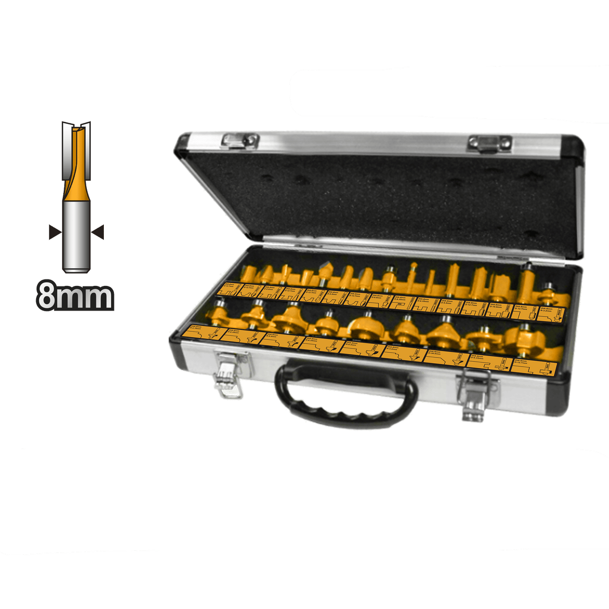 Ingco Router Bits Ingco 24 pieces Router Bits 8mm - AKRT24081