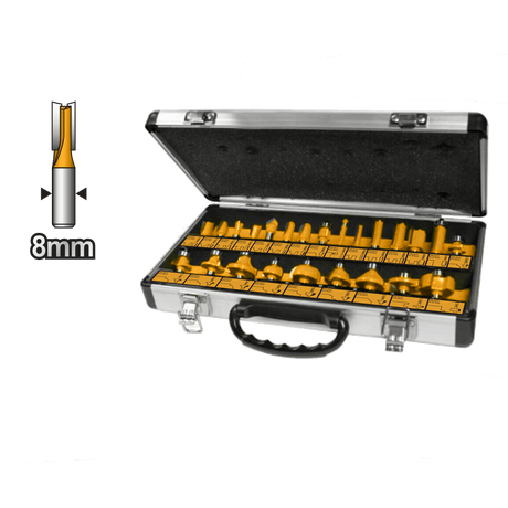 Ingco Router Bits Ingco 24 pieces Router Bits 8mm - AKRT24081