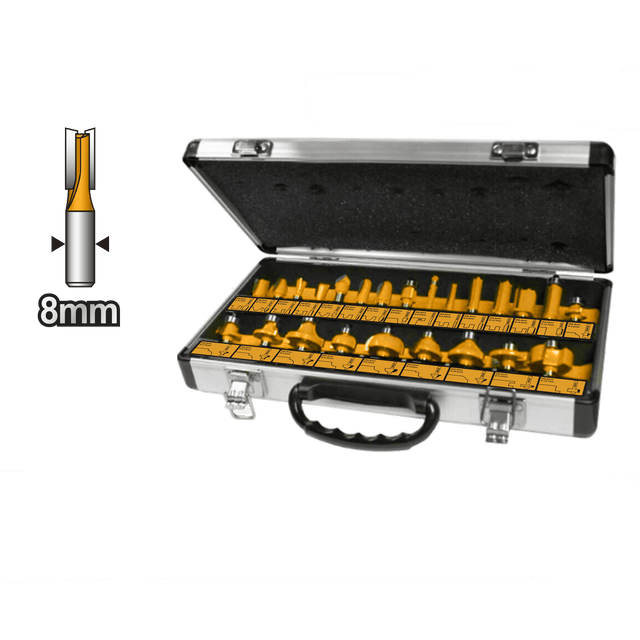 Ingco Router Bits Ingco 24 pieces Router Bits 8mm - AKRT24081