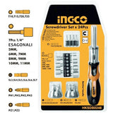 Ingco Screwdrivers Ingco 24 Pieces Screwdriver Set - HKSDB0248