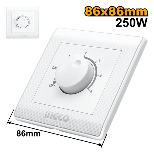 Ingco Switches & Sockets Ingco 250W Fan Controller - HESFC02501