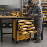 Ingco Tool Chests & Cabinets Ingco 296-Piece Professional Tool Chest Set with 1350Nm 20V Brushless Impact Wrench & 7-Drawer Trolley - HTCS282962