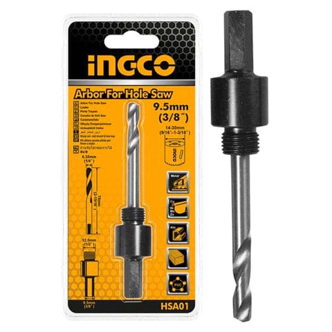 Ingco Chuck Keys & Specialty Accessories Ingco 3/8" Arbor for hole saw - HSA01