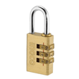 Ingco Padlocks & Accessories Ingco 3-Digit Brass Combination Padlock - DBCK0303