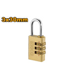 Ingco Padlocks & Accessories Ingco 3-Digit Brass Combination Padlock - DBCK0303