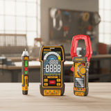 Ingco Digital Meter Ingco 3-Piece Electrical Test Kit with Digital Multimeter, AC/DC Clamp Meter & Voltage Detector - COS24069