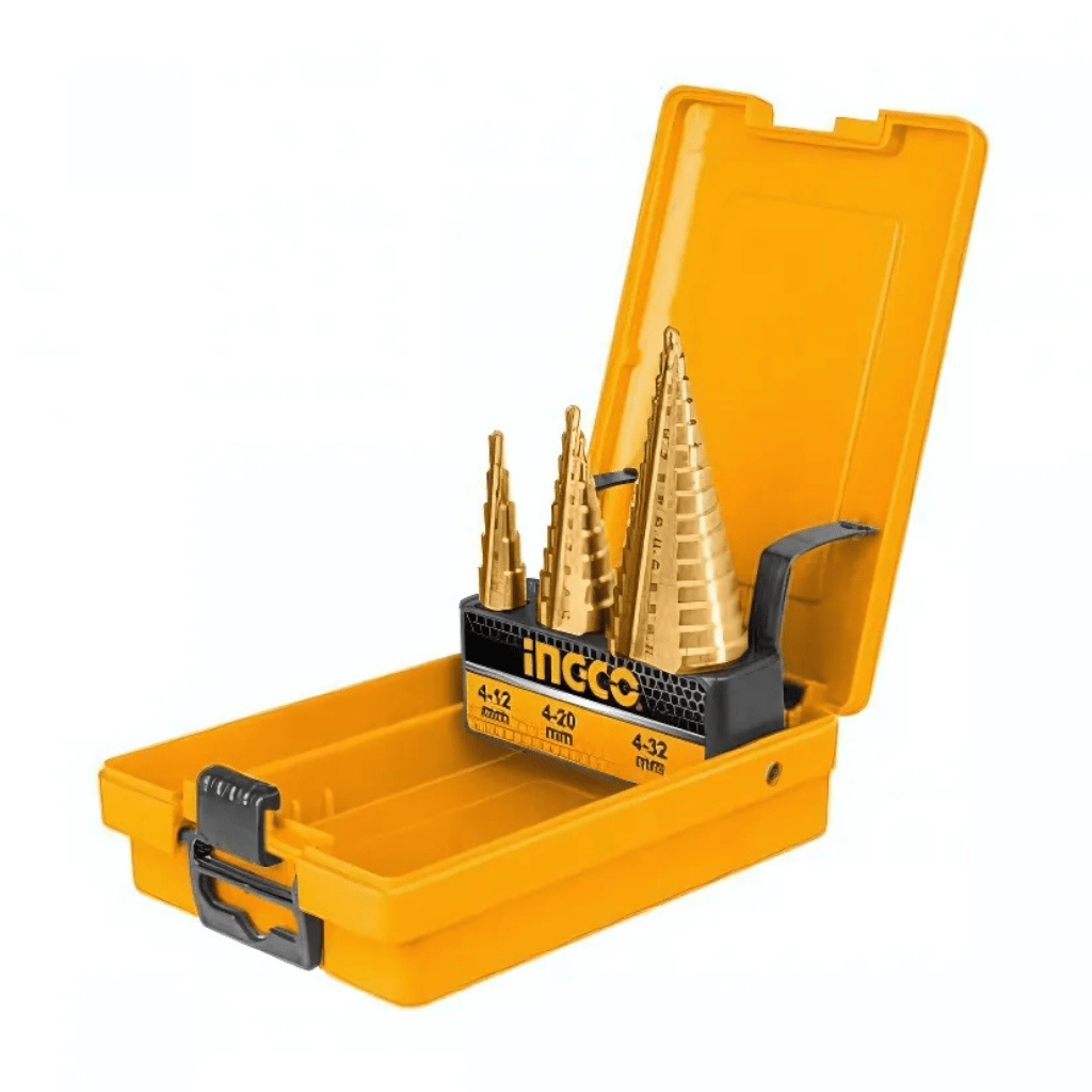 Ingco Drill Bits Ingco 3-Piece HSS Step Drill Bit Set – AKSDS0301