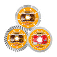 Ingco Grinding & Cutting Wheels Ingco 3 Pieces 4½" Dry Diamond Disc Set - DMD063115