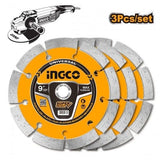 Ingco Grinding & Cutting Wheels Ingco 3 Pieces 9" Dry Diamond Disc Set - DMD0123023